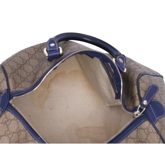 GUCCI GG Handbag 195451 Beige Navy Multi PVC Leather US Flag - Picture 9 of 9